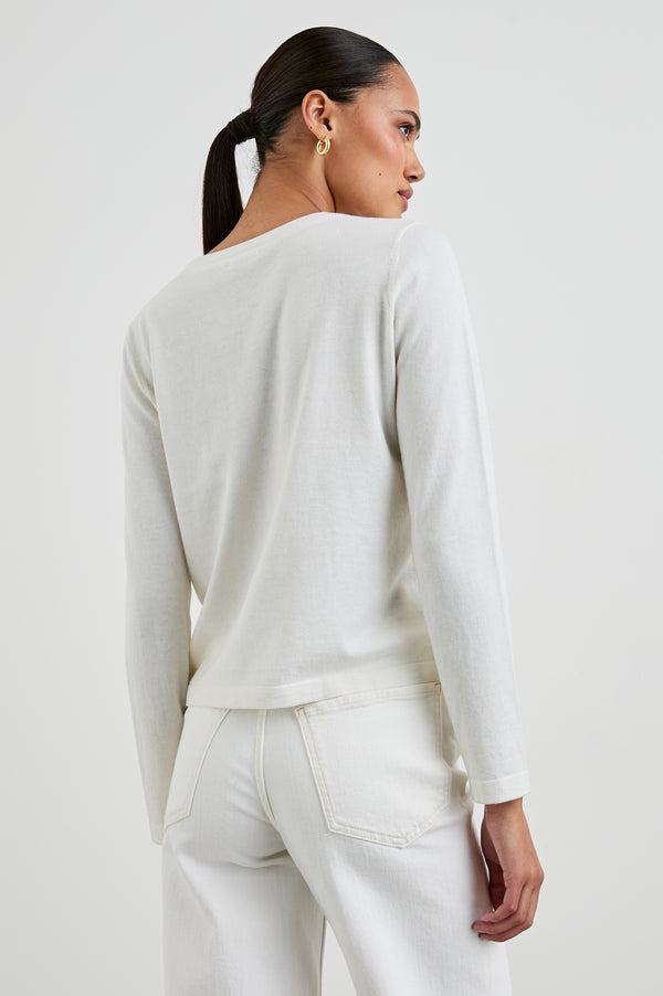 Rails Cotton Cashmere Long Sleeve T-shirt White