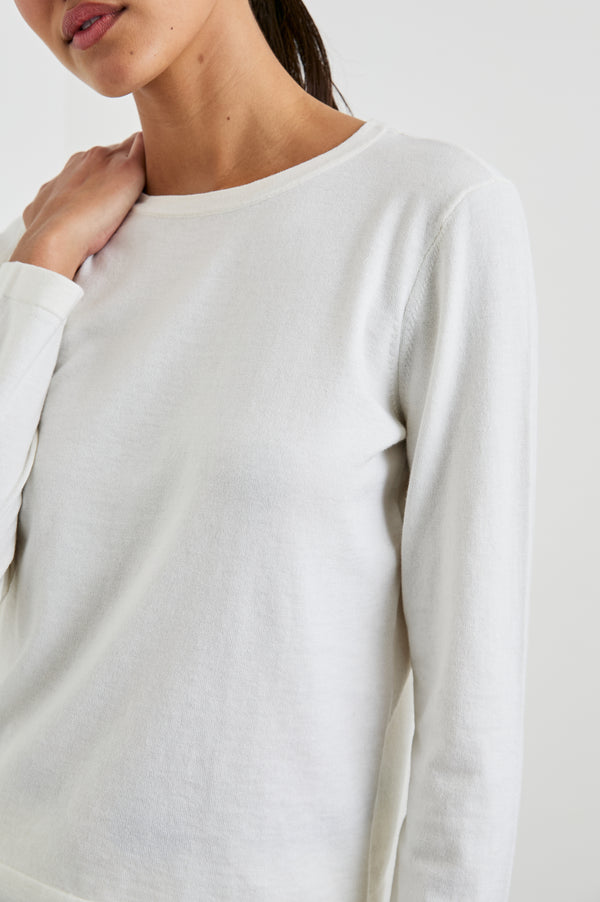rails Cotton cashmere long sleeve t-shirt White