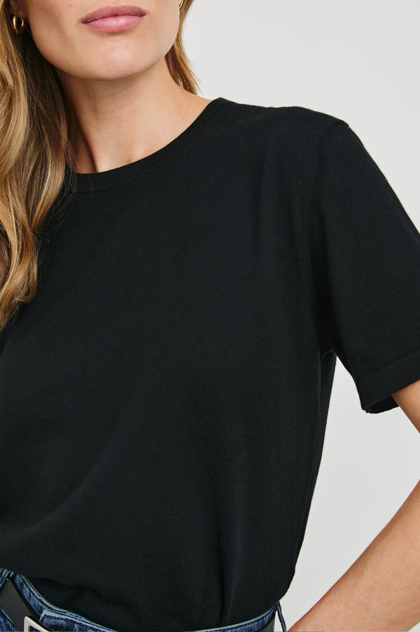 rails Cotton cashmere t-shirt Black