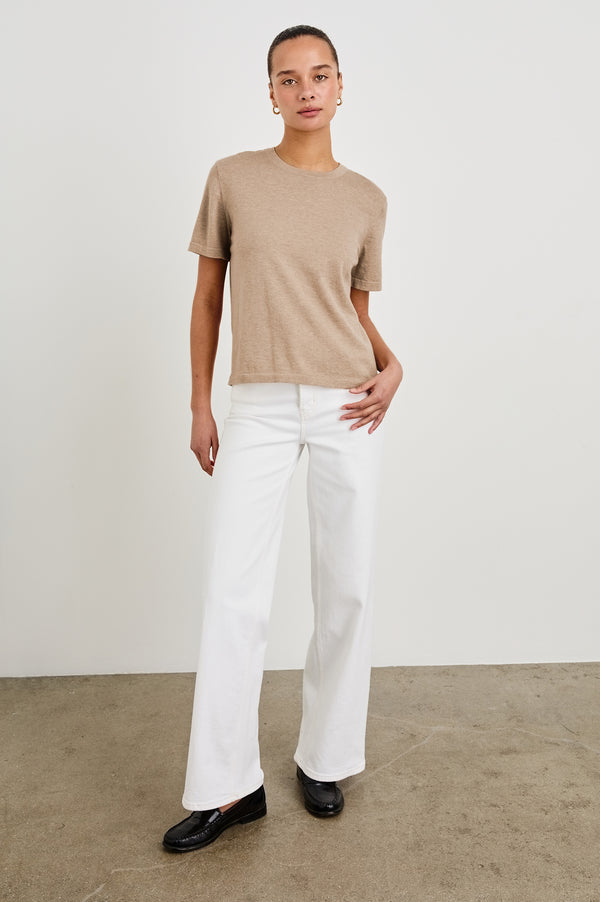 Rails Cotton Cashmere T-shirt Heather Oat