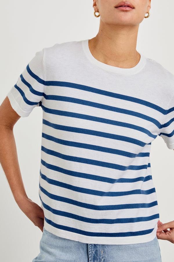 rails Cotton cashmere t-shirt Sailor Stripe