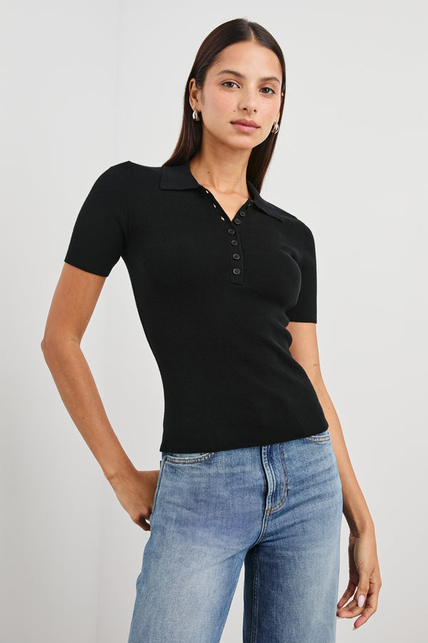 Rails Court Polo Shirt Black