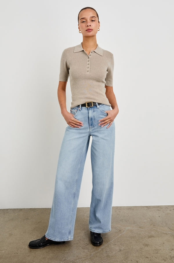 Rails Court Polo Shirt Heather Oat