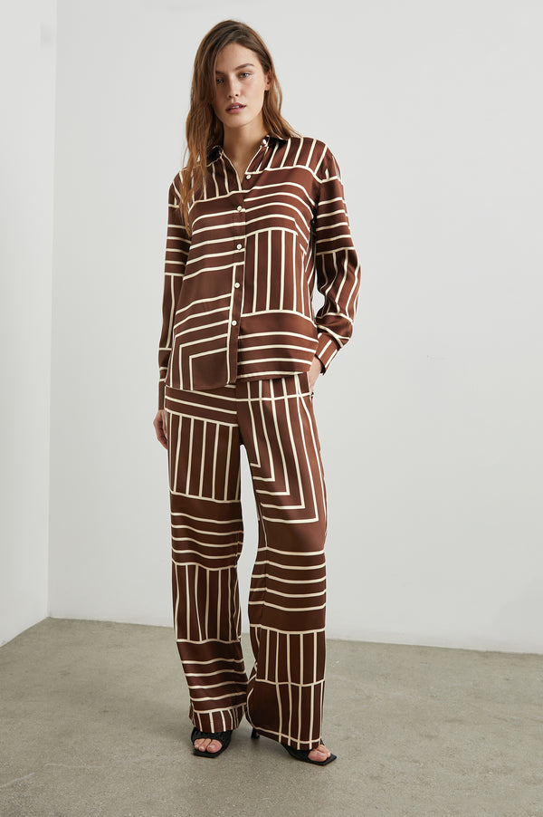 Rails Damani Pant Brown Line Art