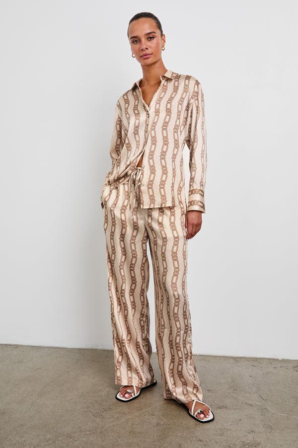 Rails Damani Pant Ivory Gold Link