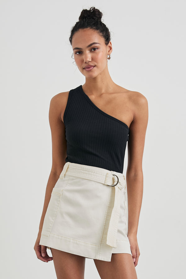 Rails Deanna Skirt Vintage Ecru Contrast Stitch