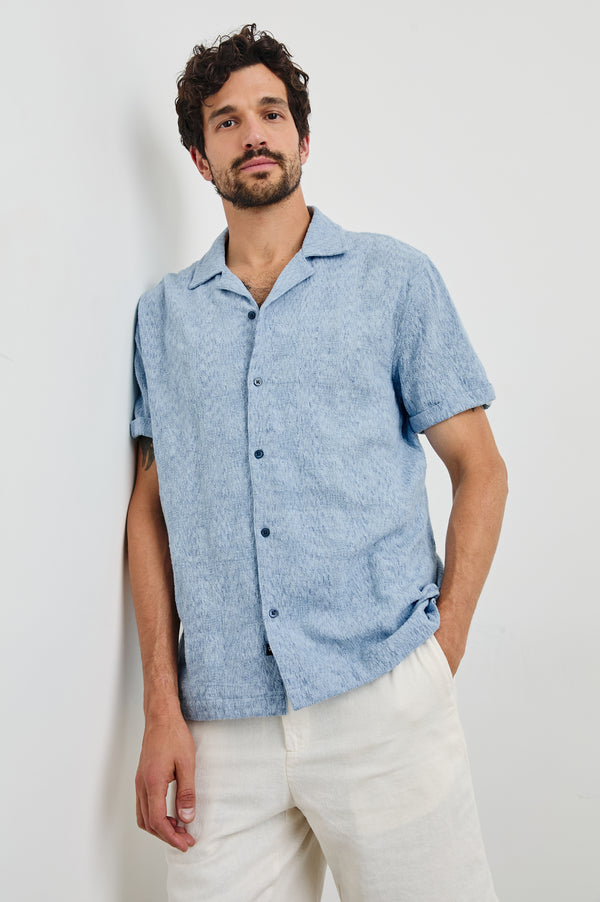 Rails Dresden Shirt Cerulean Ikat
