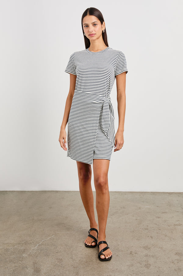 Rails Edie Dress Ivory Navy Micro Stripe