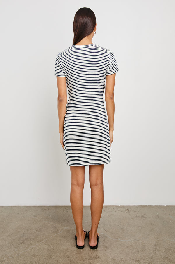 Rails Edie Dress Ivory Navy Micro Stripe