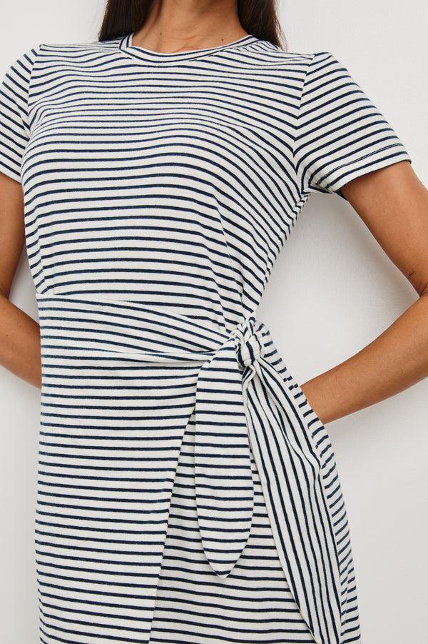 rails Edie dress Ivory Navy Micro Stripe