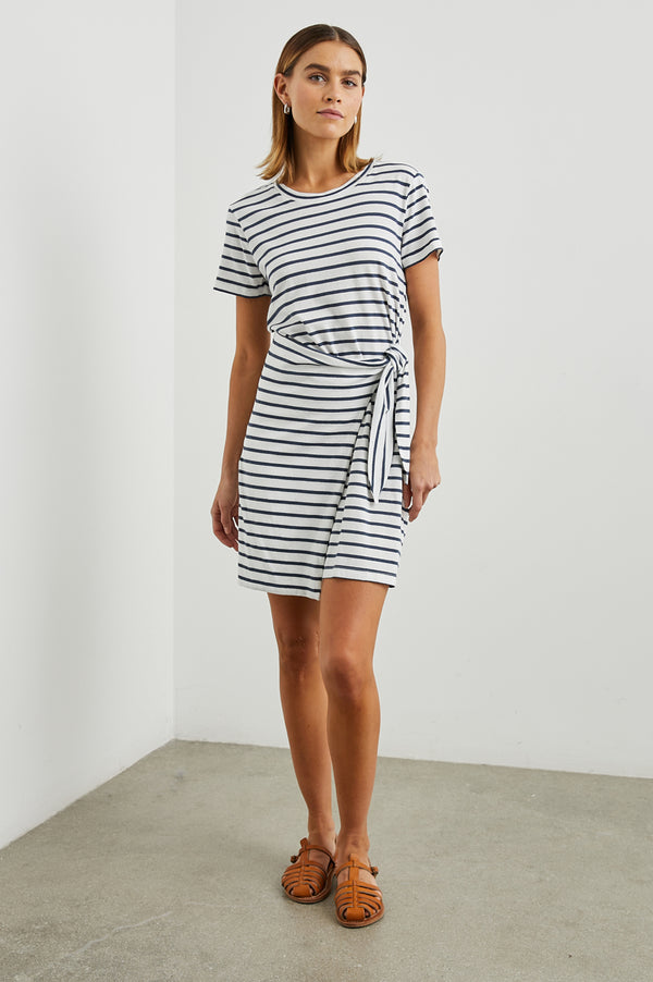 Rails Edie Dress Ivory Navy Stripe