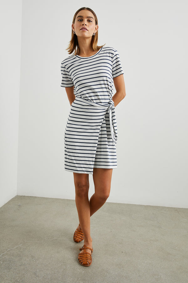 Rails Edie Dress Ivory Navy Stripe