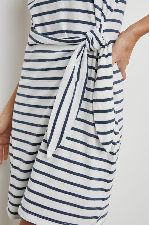 rails Edie dress Ivory Navy Stripe