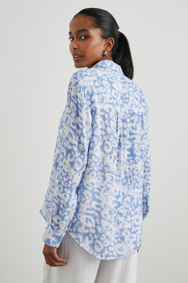 Rails Ellis Shirt Blue Diffused Cheetah