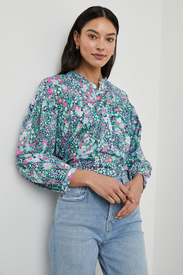 Rails Ellison Top Navy Leilani Floral