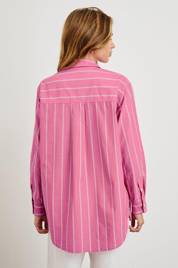 Rails Elsa Shirt Hibiscus White Stripe