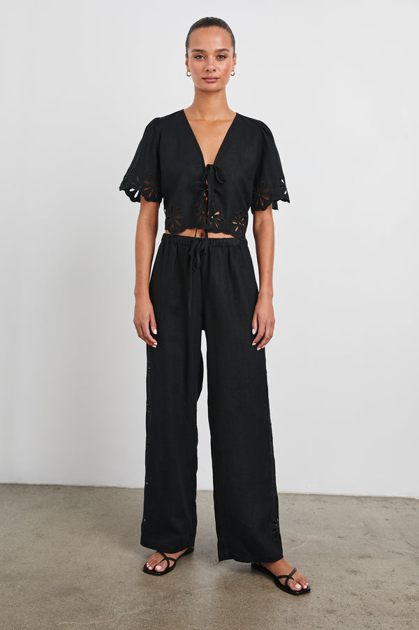 Rails Emmie Pant Black Eyelet