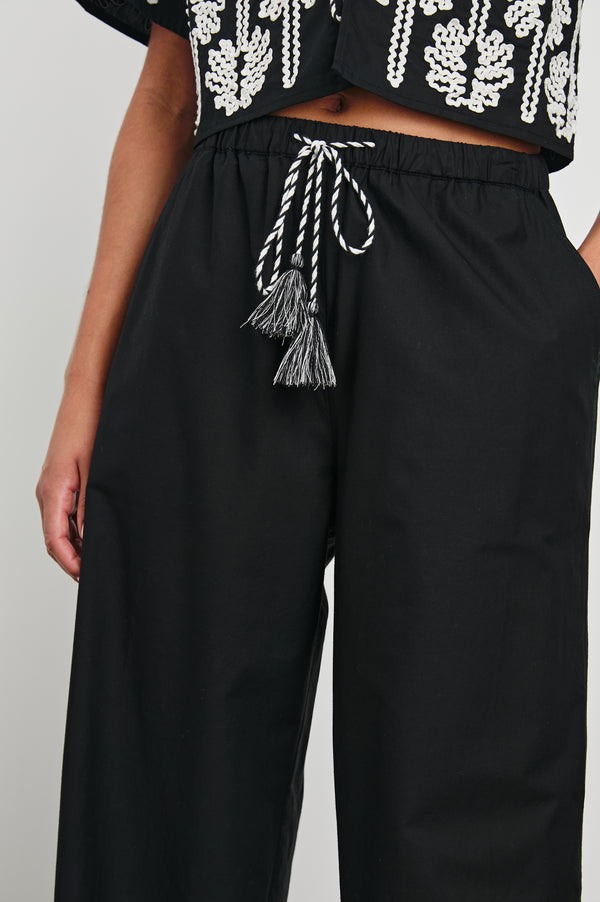 rails Emmie pant Black Ivory Palm Trees