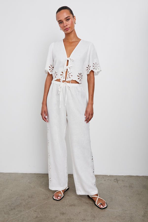 Rails Emmie Pant White Eyelet
