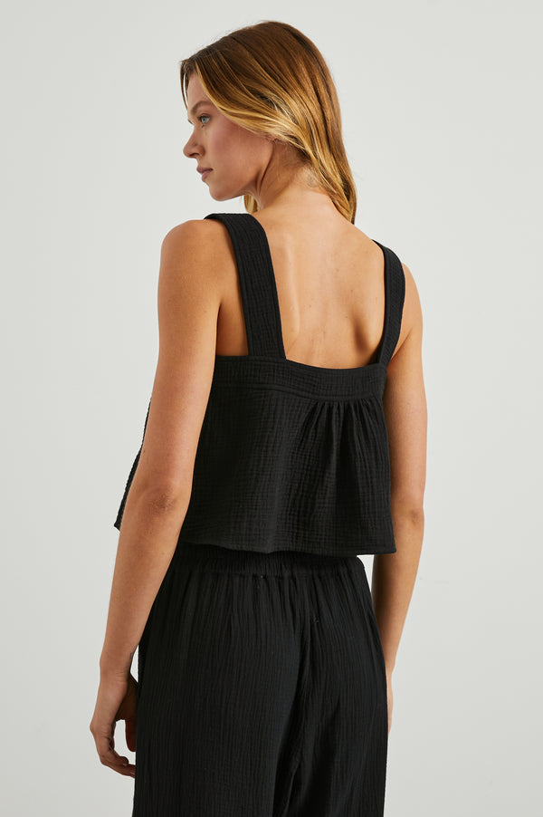 Rails Enya Top Black Gauze