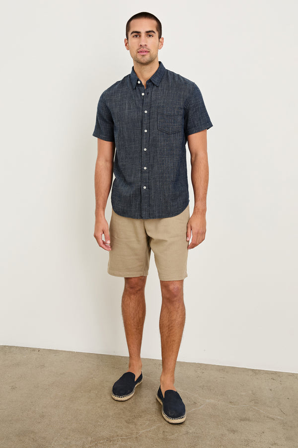 Rails Fairfax Relaxed Fit Shirt Navy Etch