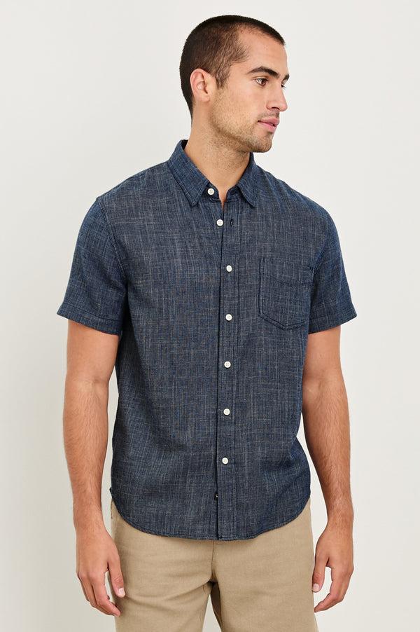 Rails Fairfax Relaxed Fit Shirt Navy Etch