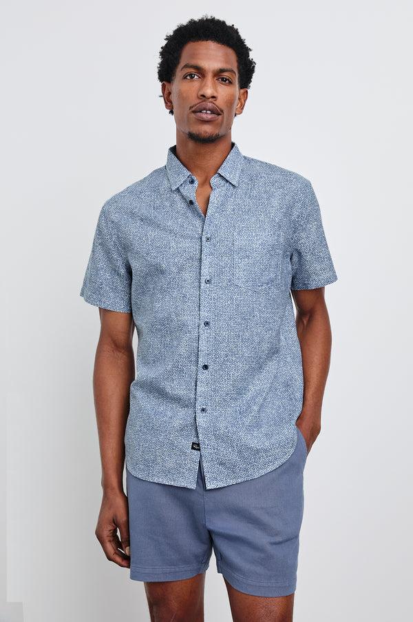 Rails Fairfax Shirt Abstract Block Blue