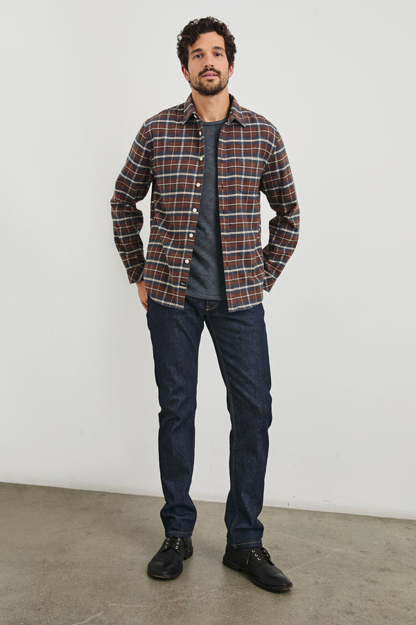 Rails Forrest Shirt Hickory Blue Melange