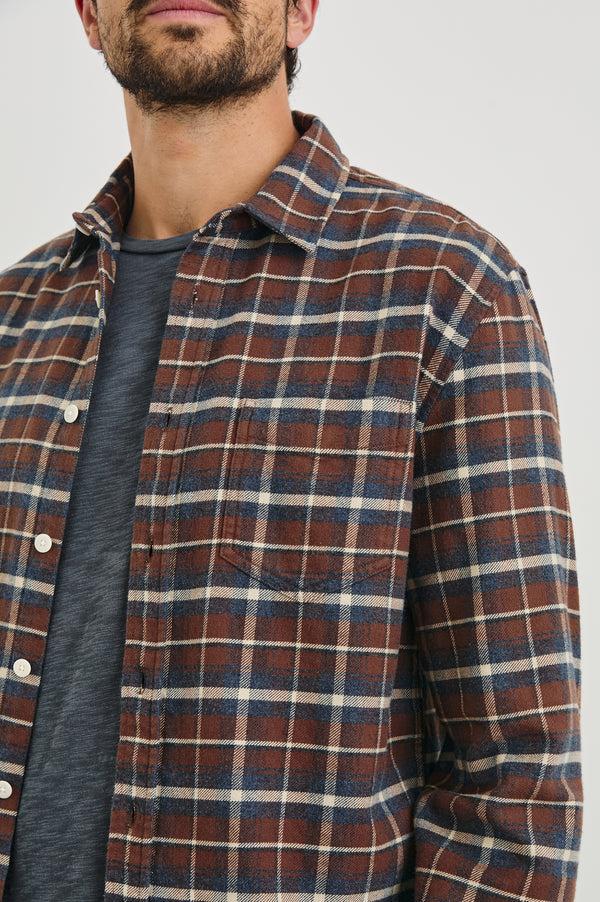 rails Forrest shirt Hickory Blue Melange