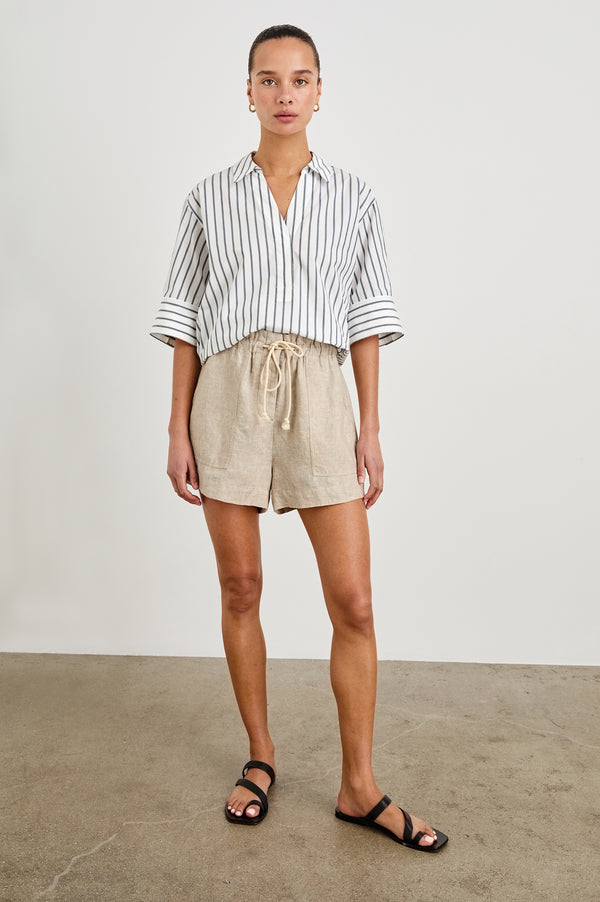 Rails Foster Short Heathered Flax