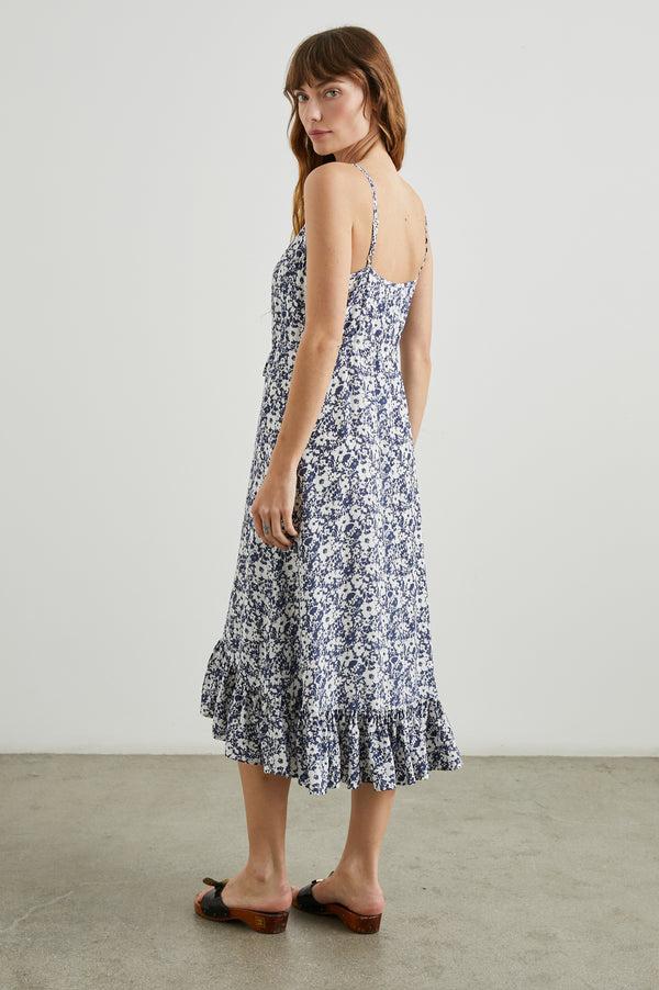 Rails Frida Dress Navy White Texture Floral