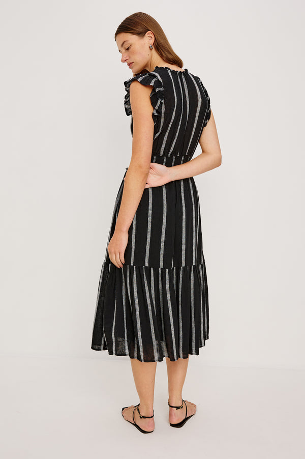Rails Garden Dress Ash Leno Stripe