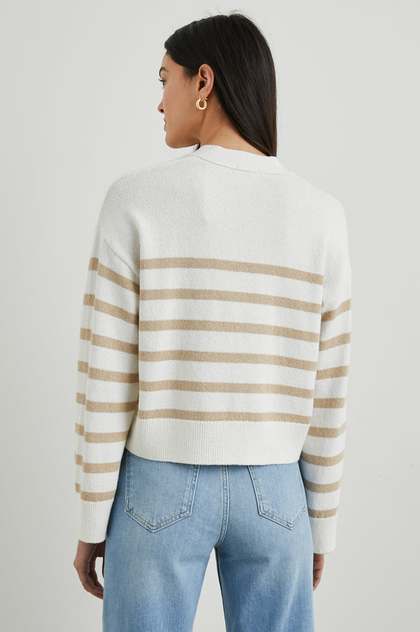 Rails Geneva Cardigan Sand Stripe