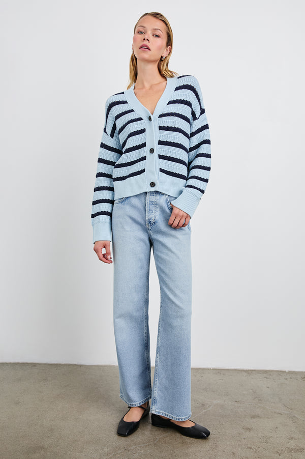 Rails Geneva Cardigan Sky Navy Stripe
