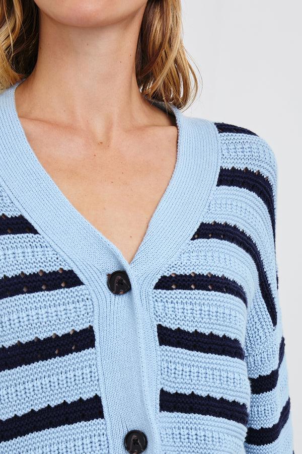 rails Geneva cardigan Sky Navy Stripe
