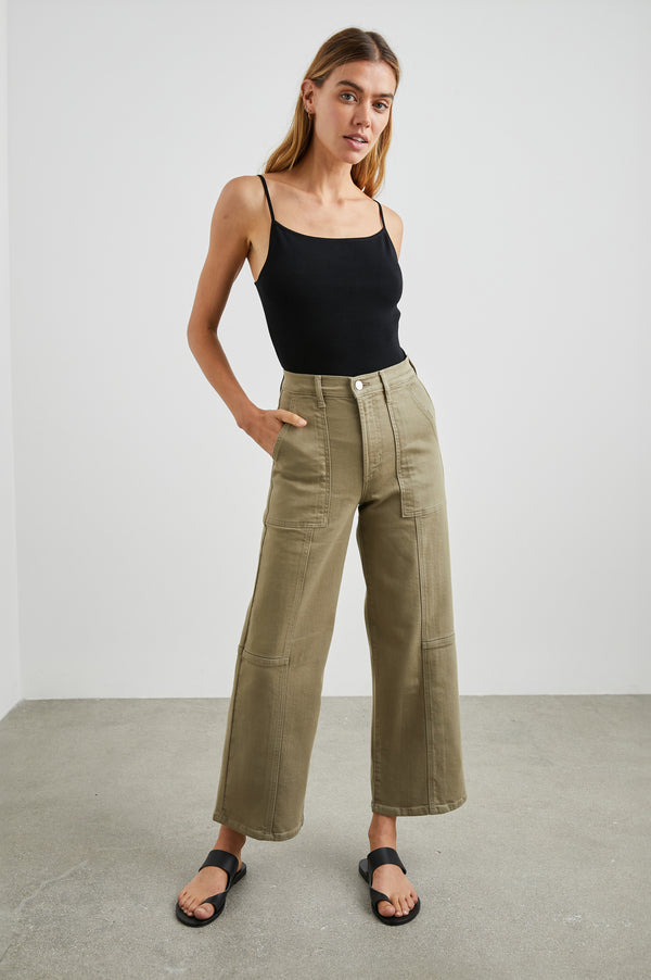 Rails Getty Crop Utility Wide Leg Washed Olive