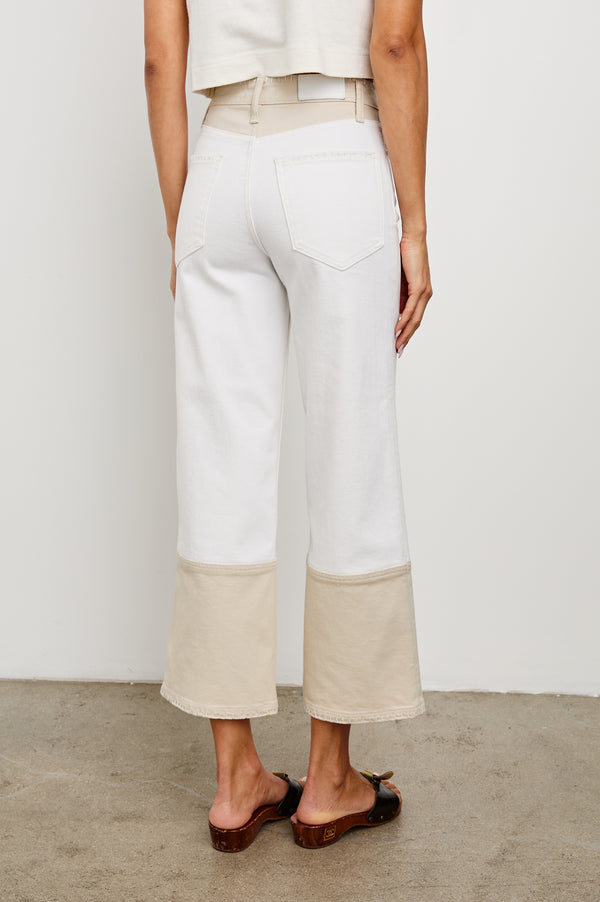 Rails Getty Crop Wide Leg Crema Embroidered
