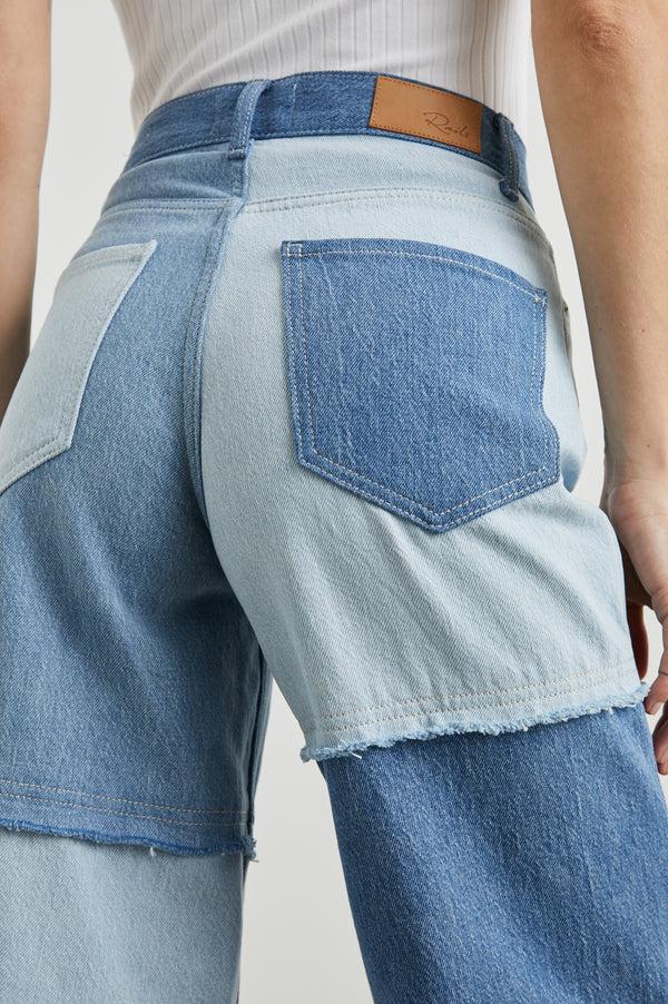 rails Getty crop wide leg Light Indigo Patchwork