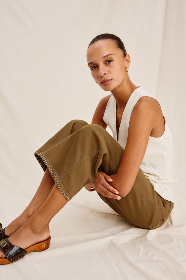 Rails Getty Crop Wide Leg Safari Embroidered