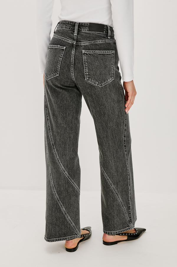 Rails Getty Twist Seam Wide Leg Washed Charcoal