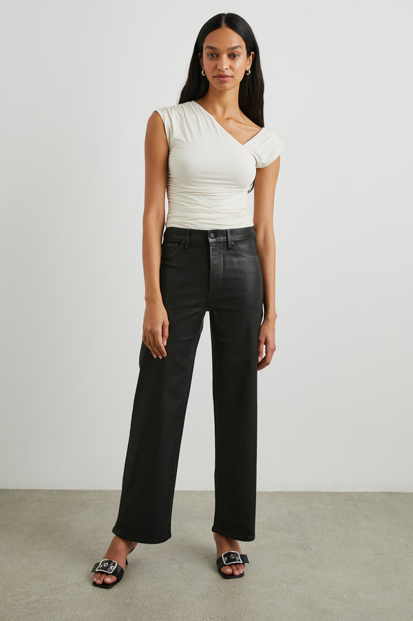 Rails Getty Wide Leg Coated Noir