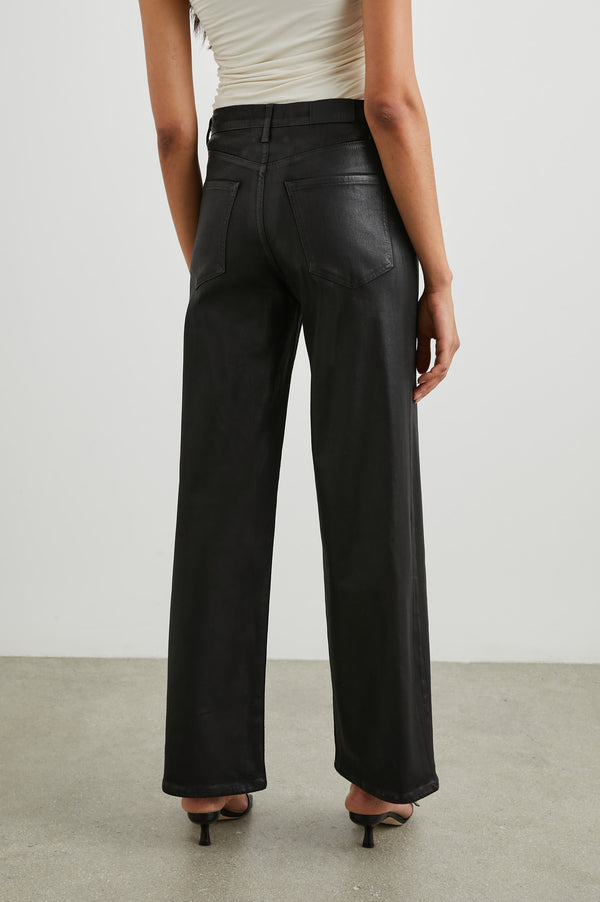 Rails Getty Wide Leg Coated Noir
