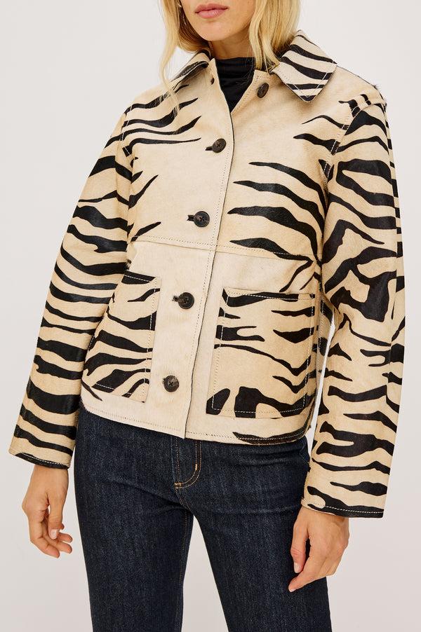 Rails Haisley Jacket Zebra Calf Hair