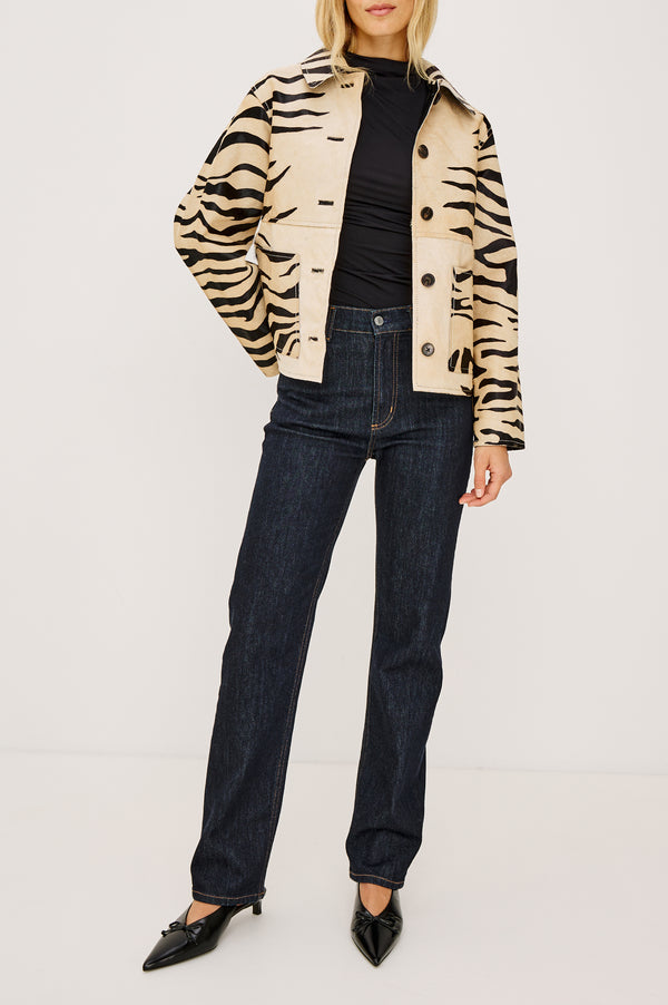 Rails Haisley Jacket Zebra Calf Hair