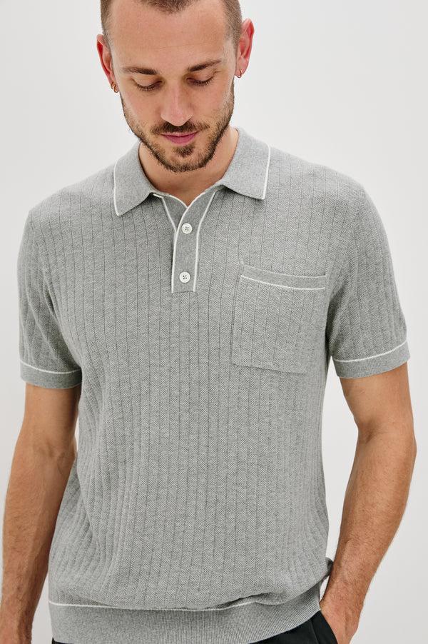 Rails Hardy Polo Shirt Grey Melange
