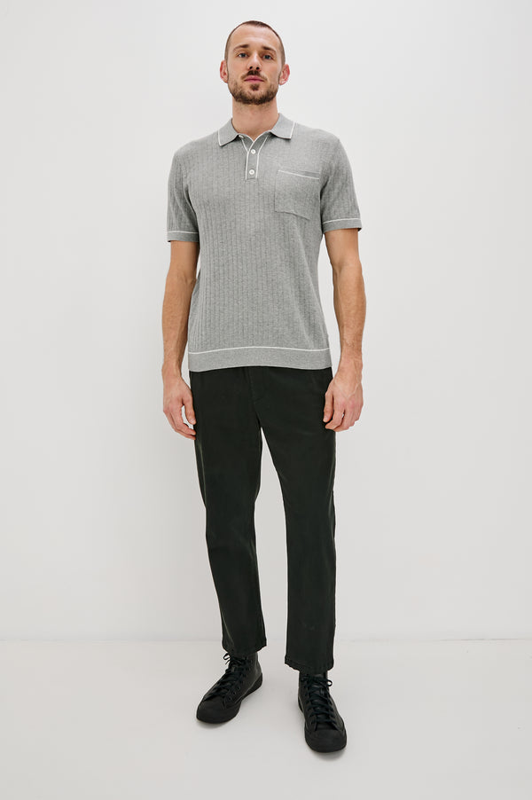Rails Hardy Polo Shirt Grey Melange