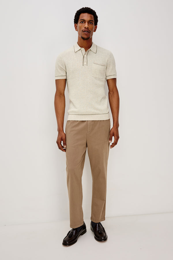 Rails Hardy Polo Shirt Oat Heather