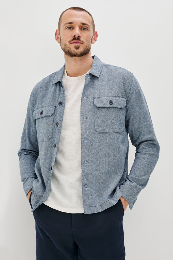 rails Hayes shirt jacket Blue Mirage