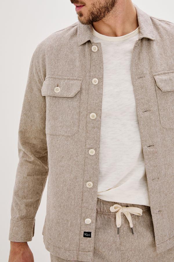rails Hayes shirt jacket Bulgur Oat