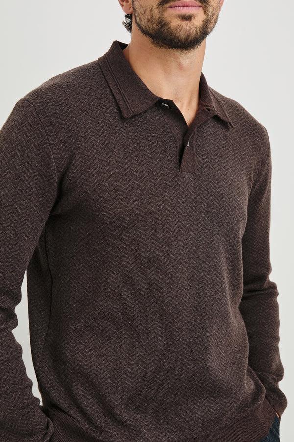 rails Herrington sweater Brown Herringbone Melange